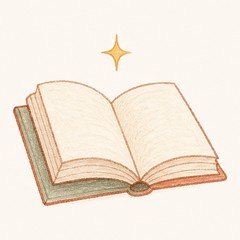 本ときらめきのイラスト